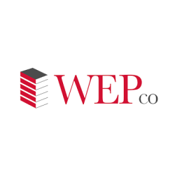 wepco-250×250 WEPCo logo featuring a red and grey 3D isometric stack of blocks to the left of the text 'WEPco' in a red, elegant serif font.